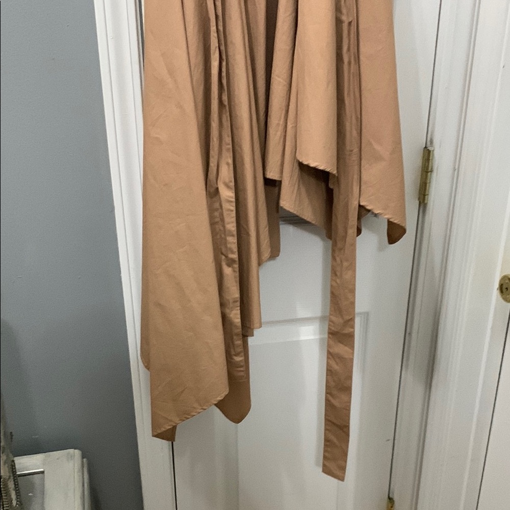 Elegant Tan Off-Shoulder Dress by Hot and Delicious - Picture 9 of 10